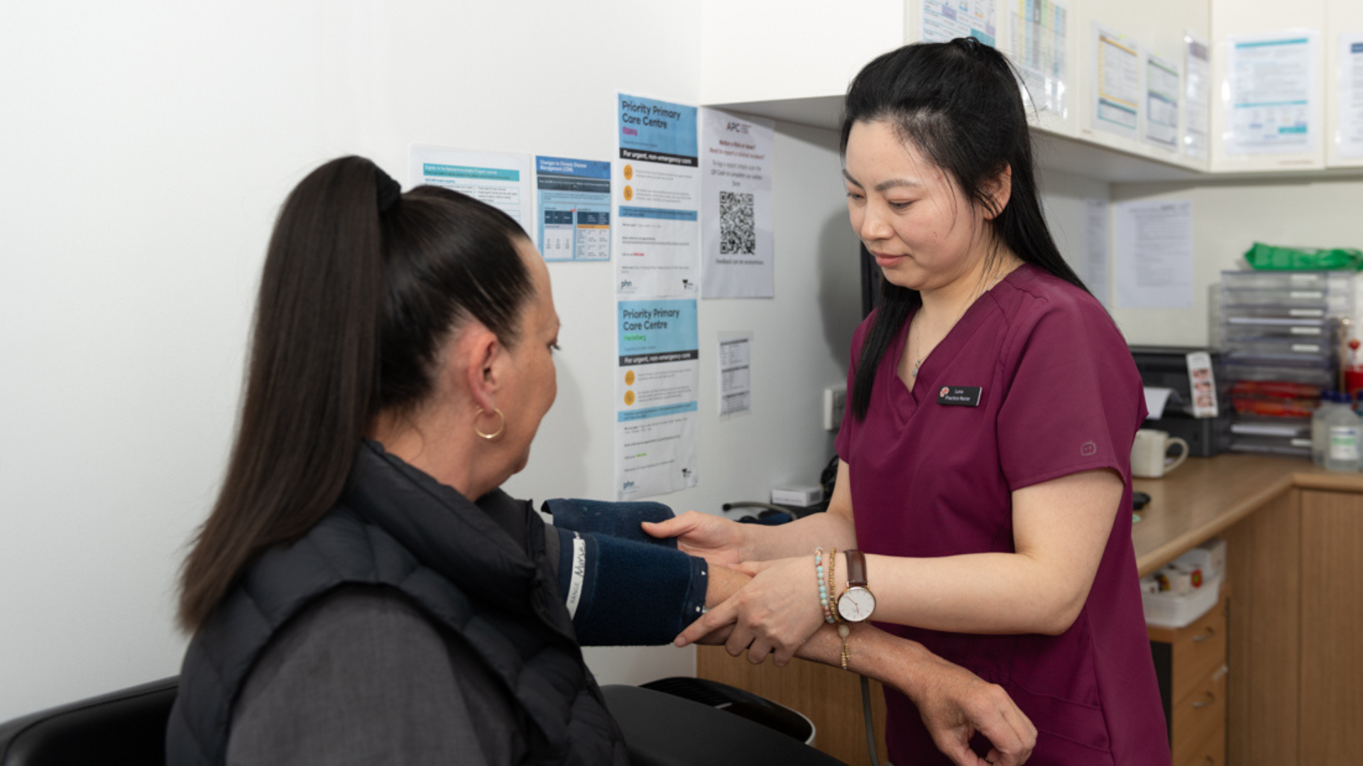 Patient with nurse